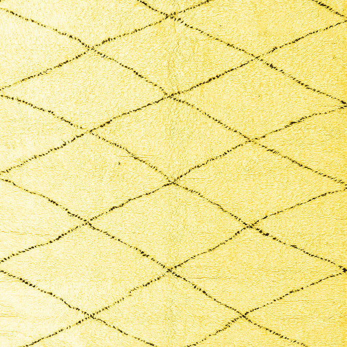 Machine Washable Solid Yellow Modern Rug, wshabs2928yw