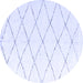 Round Solid Blue Modern Rug, abs2928blu