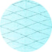 Round Solid Light Blue Modern Rug, abs2928lblu