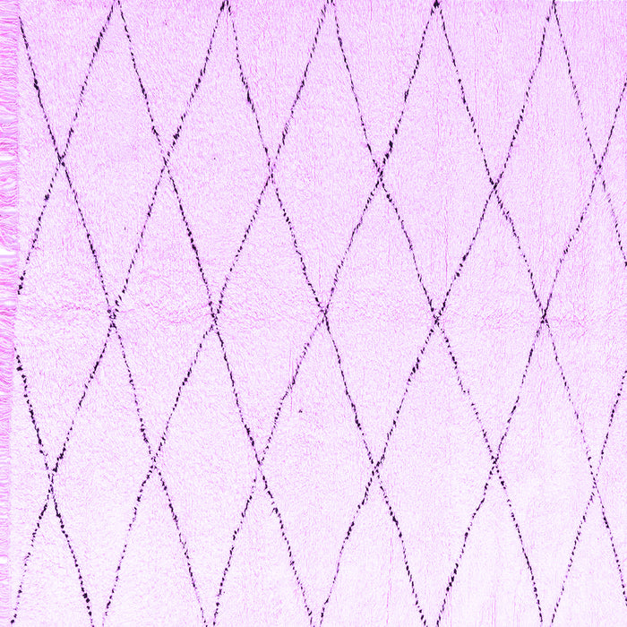 Square Machine Washable Solid Purple Modern Area Rugs, wshabs2928pur