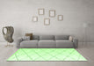 Machine Washable Solid Green Modern Area Rugs in a Living Room,, wshabs2928grn