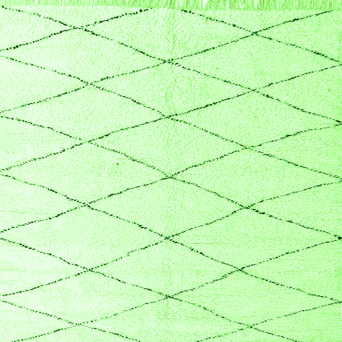 Square Machine Washable Solid Green Modern Area Rugs, wshabs2928grn