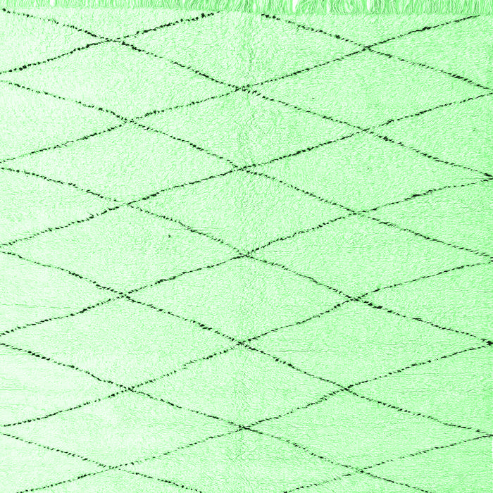 Square Machine Washable Solid Emerald Green Modern Area Rugs, wshabs2928emgrn