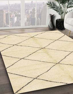 Abstract Golden Blonde Gold Solid Rug in Family Room, abs2929
