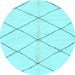 Round Solid Light Blue Modern Rug, abs2929lblu