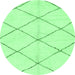 Round Solid Emerald Green Modern Rug, abs2929emgrn