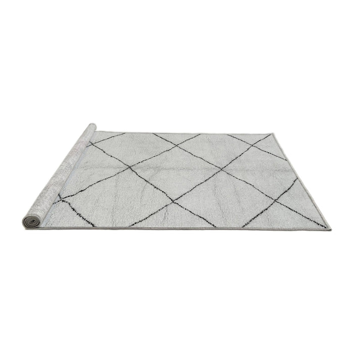 Sideview of Machine Washable Solid Gray Modern Rug, wshabs2929gry