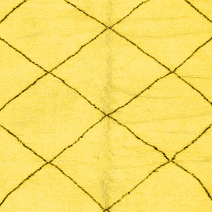 Machine Washable Solid Yellow Modern Rug, wshabs2929yw