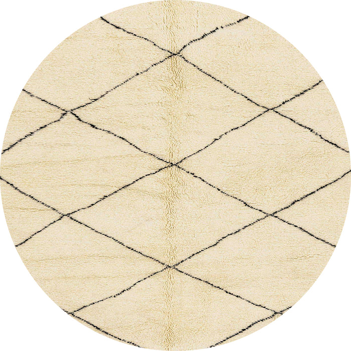 Round Abstract Golden Blonde Gold Solid Rug, abs2929