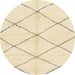 Round Abstract Golden Blonde Gold Solid Rug, abs2929