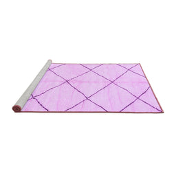 Sideview of Machine Washable Solid Purple Modern Area Rugs, wshabs2929pur