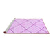 Sideview of Machine Washable Solid Purple Modern Area Rugs, wshabs2929pur