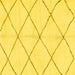 Square Machine Washable Solid Yellow Modern Rug, wshabs2929yw