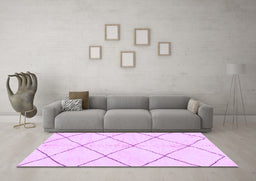 Machine Washable Solid Purple Modern Area Rugs in a Living Room, wshabs2929pur