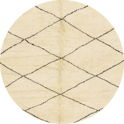 Round Machine Washable Abstract Gold Rug, wshabs2929