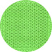 Round Oriental Green Modern Rug, abs292grn