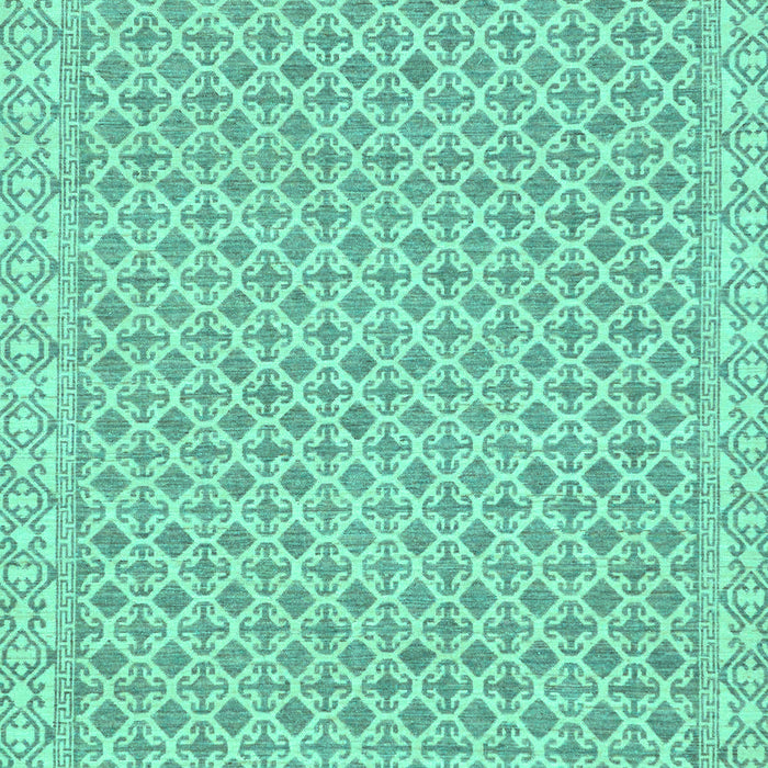 Machine Washable Oriental Turquoise Modern Area Rugs, wshabs292turq