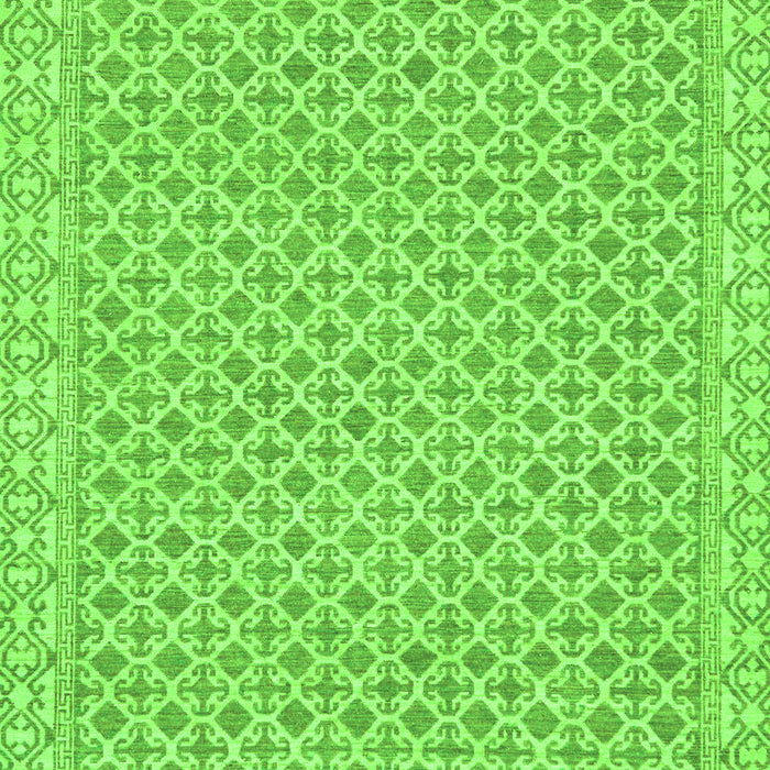 Machine Washable Oriental Green Modern Area Rugs, wshabs292grn