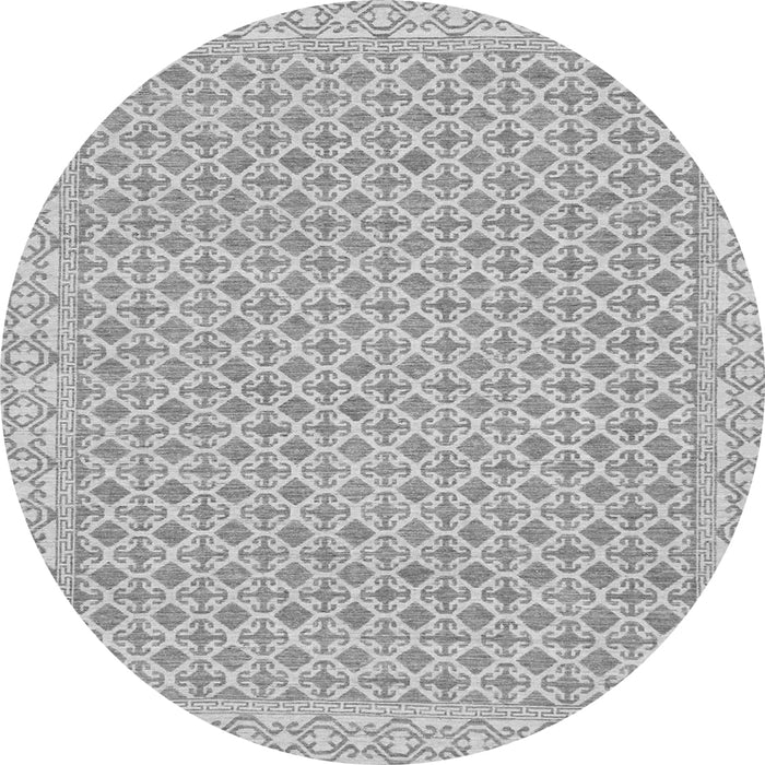 Round Oriental Gray Modern Rug, abs292gry