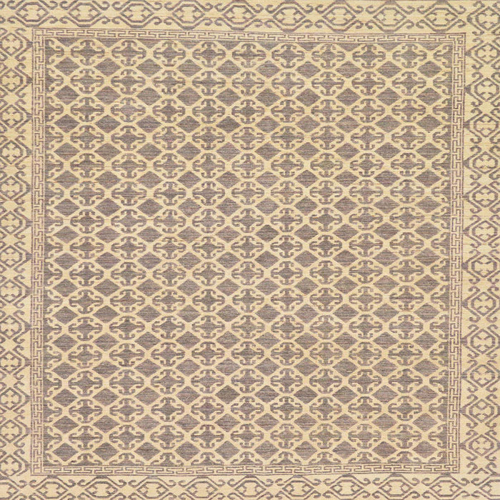 Square Machine Washable Abstract Camel Brown Rug, wshabs292