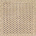 Square Machine Washable Abstract Camel Brown Rug, wshabs292