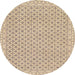 Round Machine Washable Abstract Camel Brown Rug, wshabs292