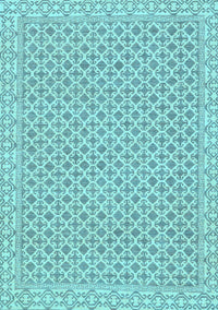 Oriental Light Blue Modern Rug, abs292lblu