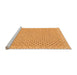 Sideview of Machine Washable Oriental Orange Modern Area Rugs, wshabs292org