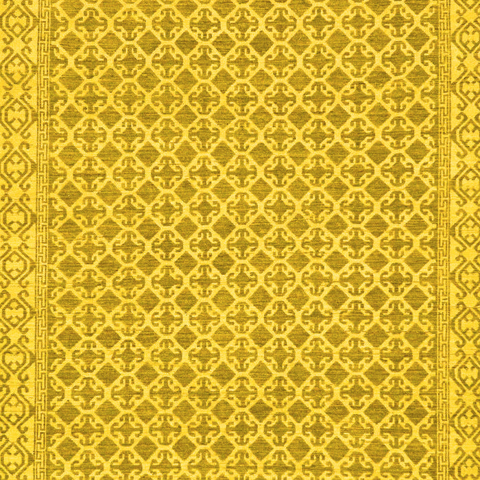 Machine Washable Oriental Yellow Modern Rug, wshabs292yw