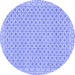 Round Oriental Blue Modern Rug, abs292blu