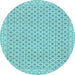 Round Oriental Light Blue Modern Rug, abs292lblu