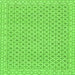 Square Machine Washable Oriental Green Modern Area Rugs, wshabs292grn