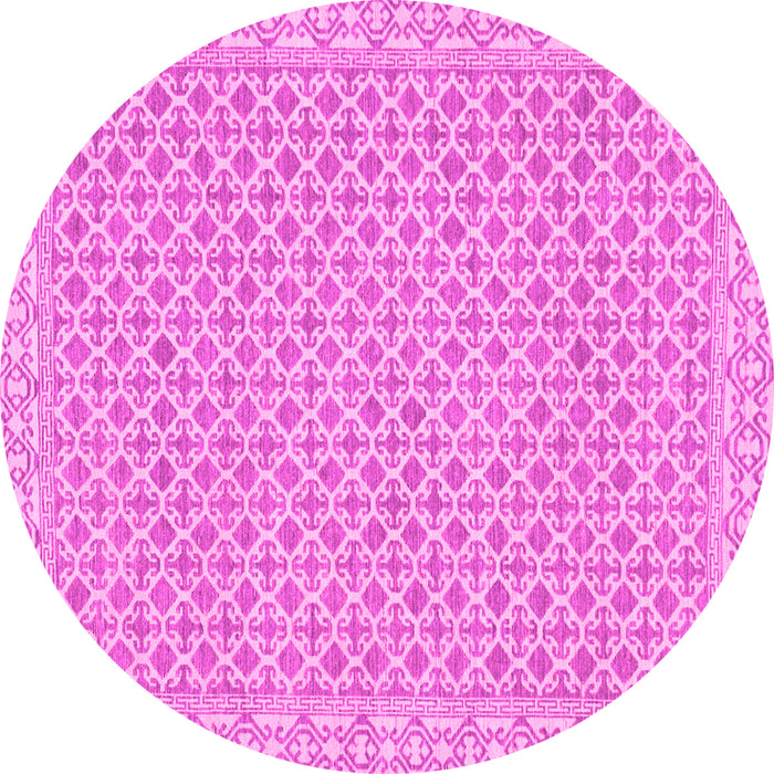 Round Oriental Pink Modern Rug, abs292pnk