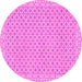 Round Oriental Pink Modern Rug, abs292pnk