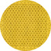 Round Oriental Yellow Modern Rug, abs292yw