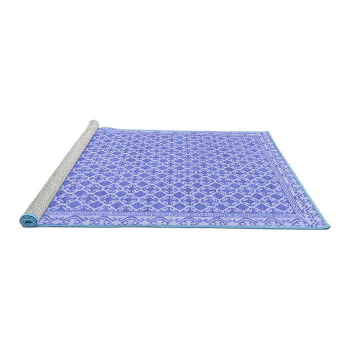 Sideview of Machine Washable Oriental Blue Modern Rug, wshabs292blu