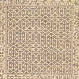 Square Abstract Camel Brown Oriental Rug, abs292