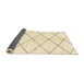 Sideview of Abstract Brown Gold Solid Rug, abs2930