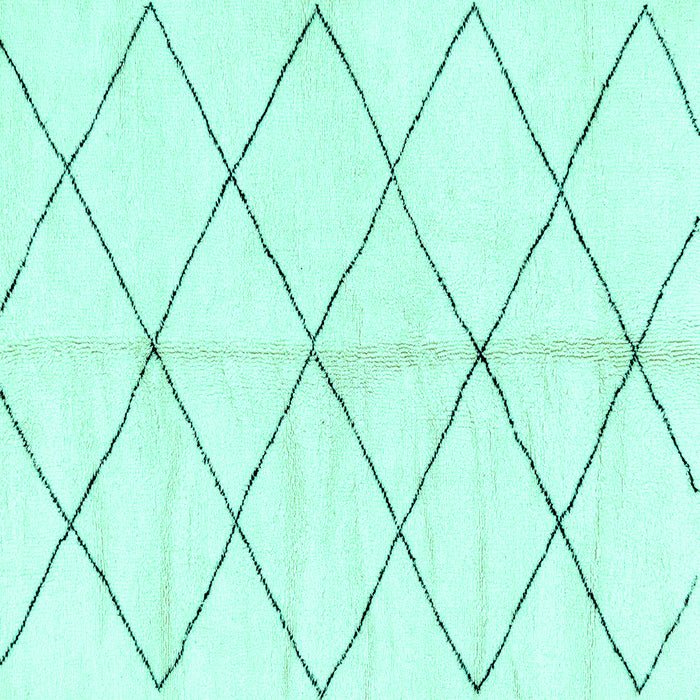 Square Machine Washable Solid Turquoise Modern Area Rugs, wshabs2930turq