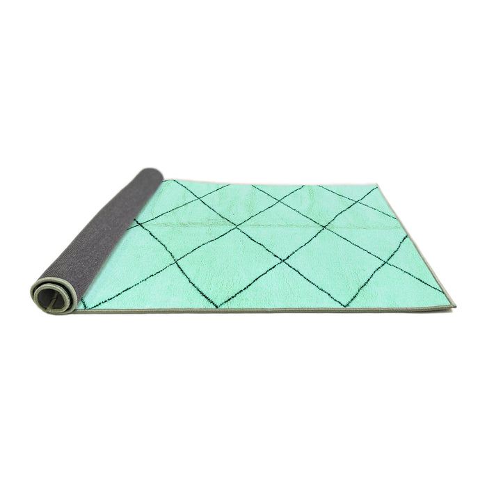 Sideview of Solid Turquoise Modern Rug, abs2930turq