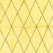 Square Solid Yellow Modern Rug, abs2930yw