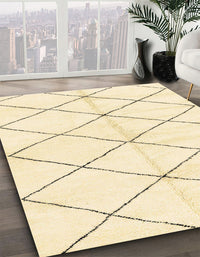 Abstract Brown Gold Solid Rug, abs2930