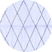 Round Solid Blue Modern Rug, abs2930blu