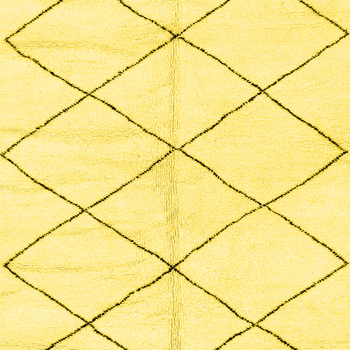 Machine Washable Solid Yellow Modern Rug, wshabs2930yw