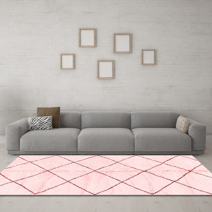 Modern Red Washable Rugs