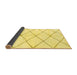 Sideview of Solid Yellow Modern Rug, abs2930yw