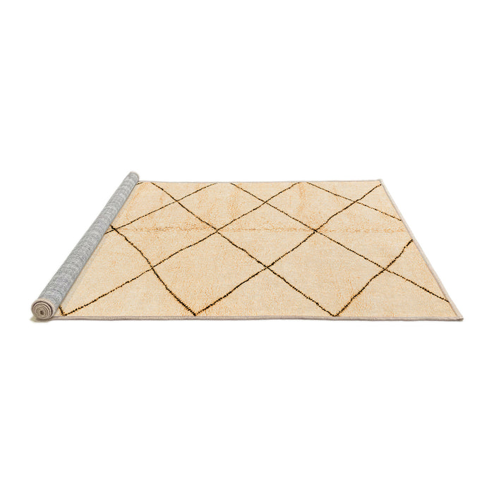 Sideview of Machine Washable Solid Orange Modern Area Rugs, wshabs2930org