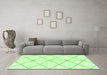 Machine Washable Solid Green Modern Area Rugs in a Living Room,, wshabs2930grn