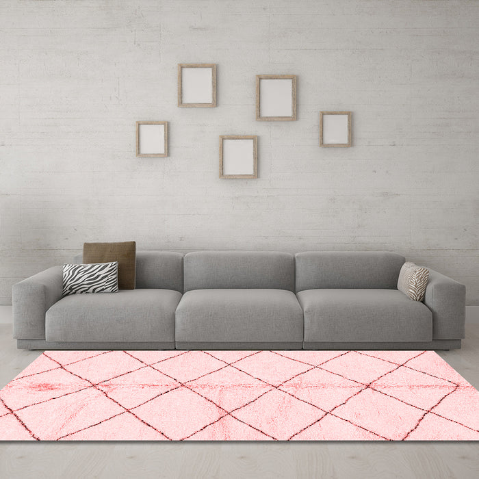Modern Red Washable Rugs