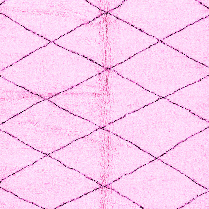 Machine Washable Solid Pink Modern Rug, wshabs2931pnk